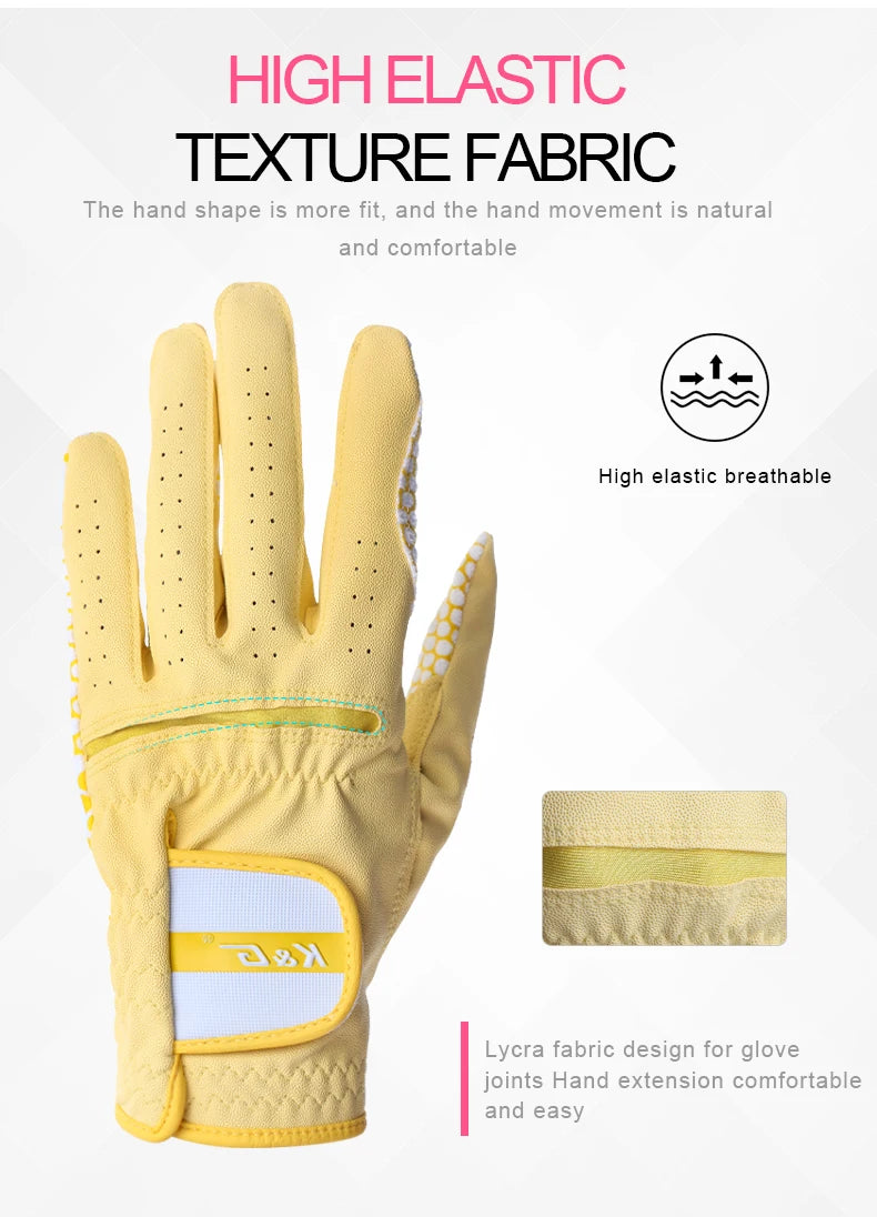 Golf Gloves Women Sport Gloves Silica Gel Non Slip Absorb Sweat Nanometer Golf Breathable Glove Palm Protection Wear Resistant - Buy online at  Vibe In Cart.