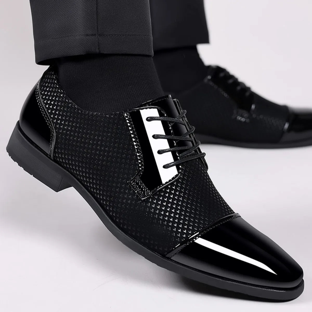 Men's Dress Shoes Classic Lace-up Formal Oxfords Modern Tuxedo Business Casual Scale Pattern Comfort Formal Shoes for Men - Buy online at  Vibe In Cart.