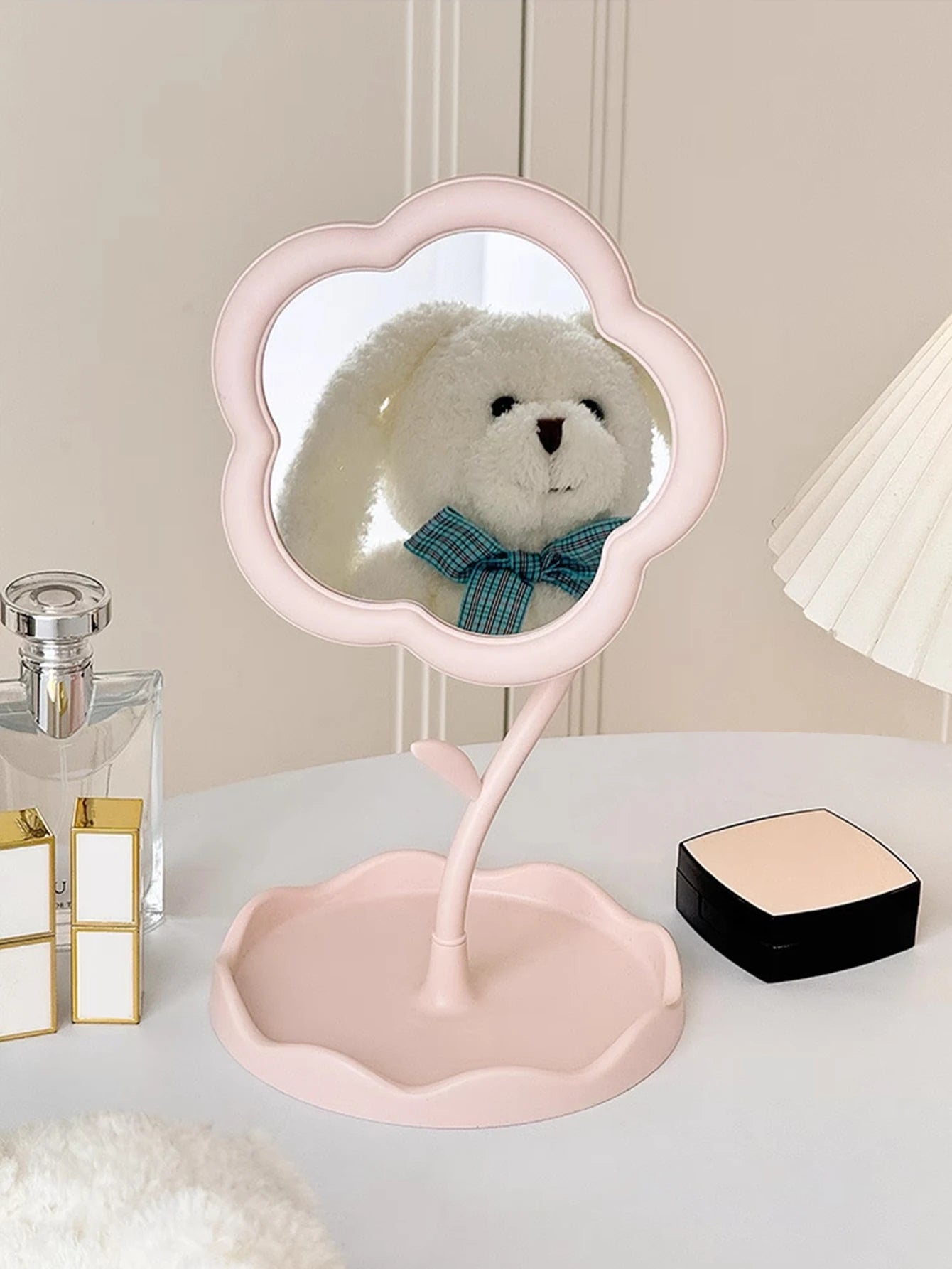 Cute Sunflower Rotatable Desktop Makeup Mirror Portable Cosmetic Vanity Mirror for Women Girls Dorm Room Gift - Buy online at  Vibe In Cart.