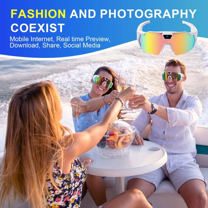 NEW HD Video Glasses Action Camera  Sunglasses Smart Glasses Sports Glasses Outdoor Bicycle Motorcycle Driver Recorder Walk Cam - Buy online at  Vibe In Cart.