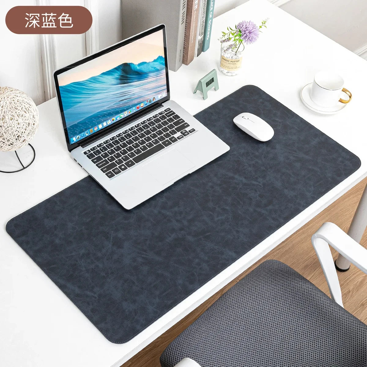 Waterproof Leather Desk Mat for Computer, Non-Slip and Easy to Clean
