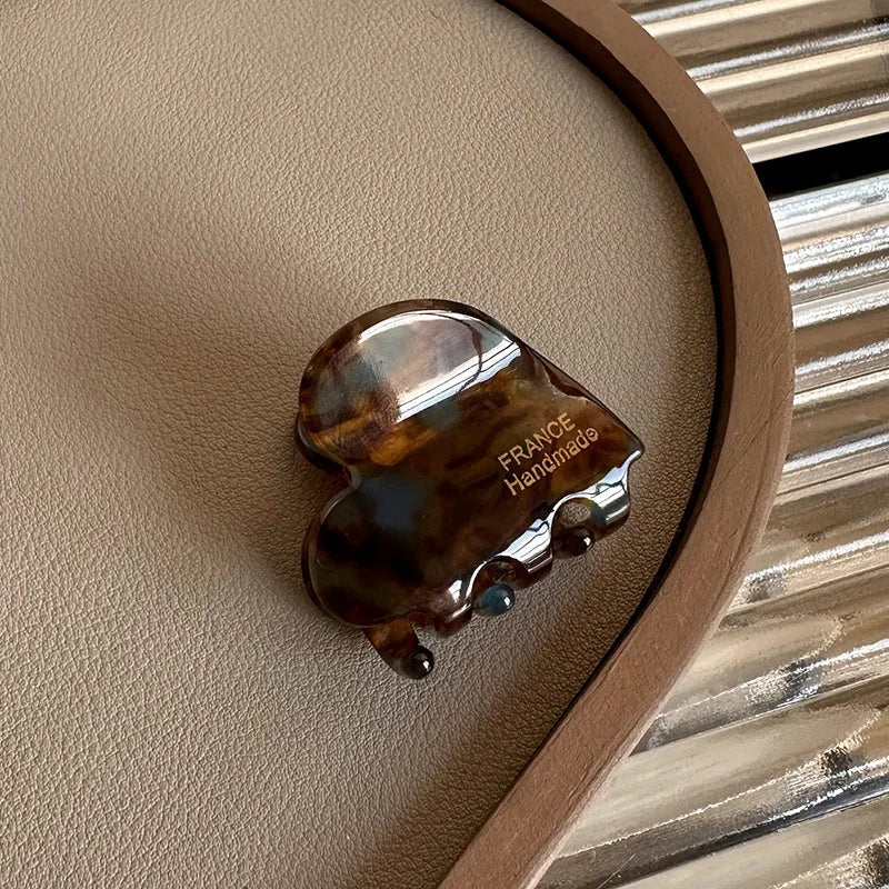 Colorful Small Heart-Shaped Hair Clip 3.5Cm Small Hairclaw Acetate Hair Crabs Girls Delicate Hairclips Women Hair Accessories - Buy online at  Vibe In Cart.