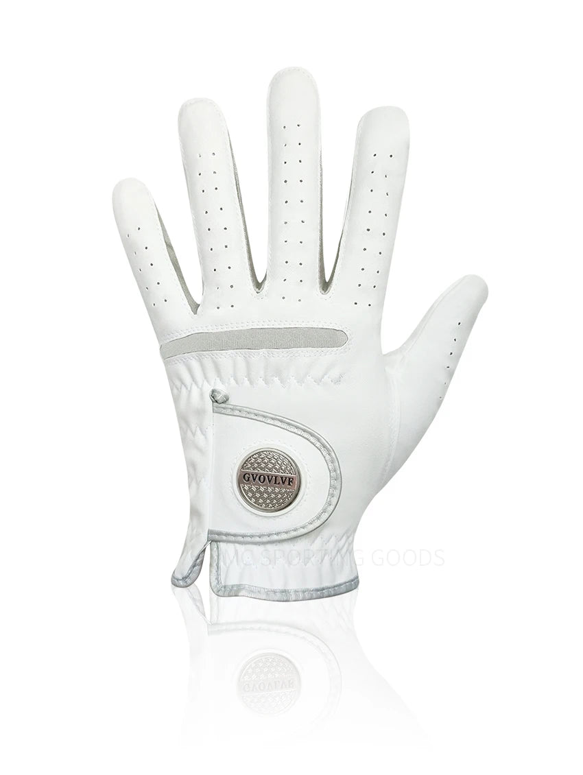 1pc Men Golf Glove Micro Soft Fabric Breathable Comfortable Fitting With Magnetic Marker Replaceable For Golfers White - Buy online at  Vibe In Cart.