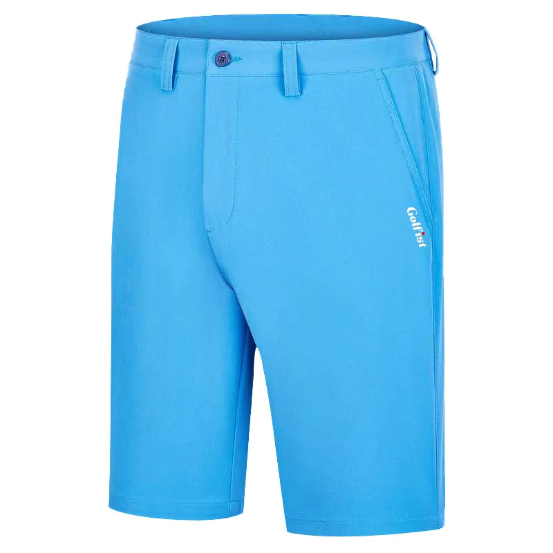 Men's Golf Shorts In Polyester And Elastane With Solid Pattern