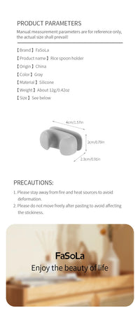 Rice Spoon Holder Silicone Storage Rack, Kitchen Wall-Mounted Cooker Spoon Shelf, Placement Rack - Buy online at  Vibe In Cart.