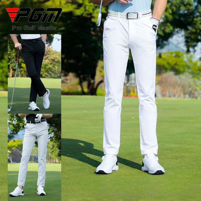Men's Full Length Spring Summer Golf Pants in Nylon and Elastane