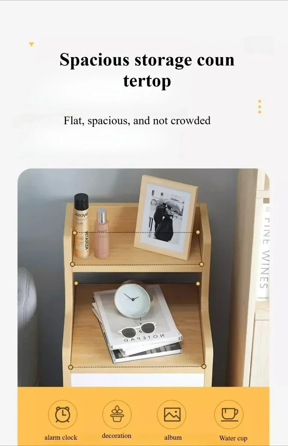 Bedside Table Bedroom Small-scale Simple Storage Rack High-capacity Modern Simple Storage Cabinet Multi Layer Storage Lockers - Buy online at  Vibe In Cart.