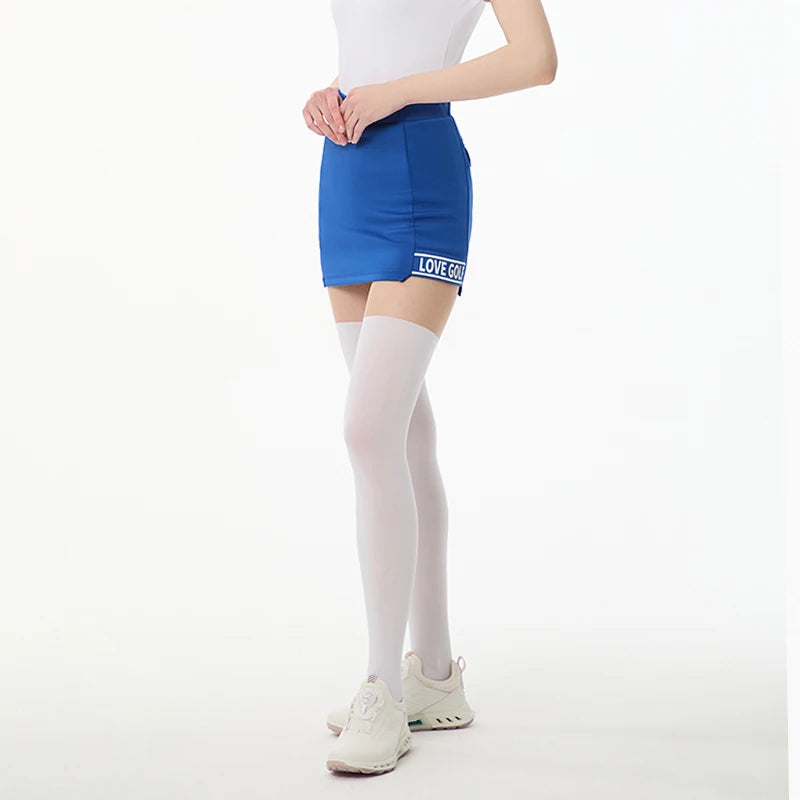 2025 New love golf sports short skirt for women blue stretch waist skort ladies slim-fit breathable with safety shorts - Buy online at  Vibe In Cart.