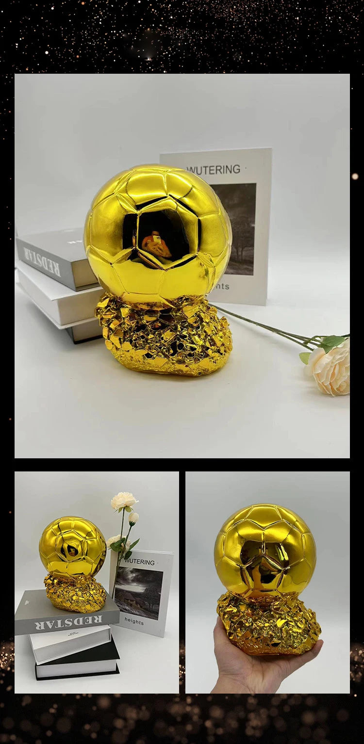 Golden Ball Football Cup Office Decoration with Electroplated Technology Football Cup Resin Gift and Birthday Gift Artefact - Buy online at  Vibe In Cart.
