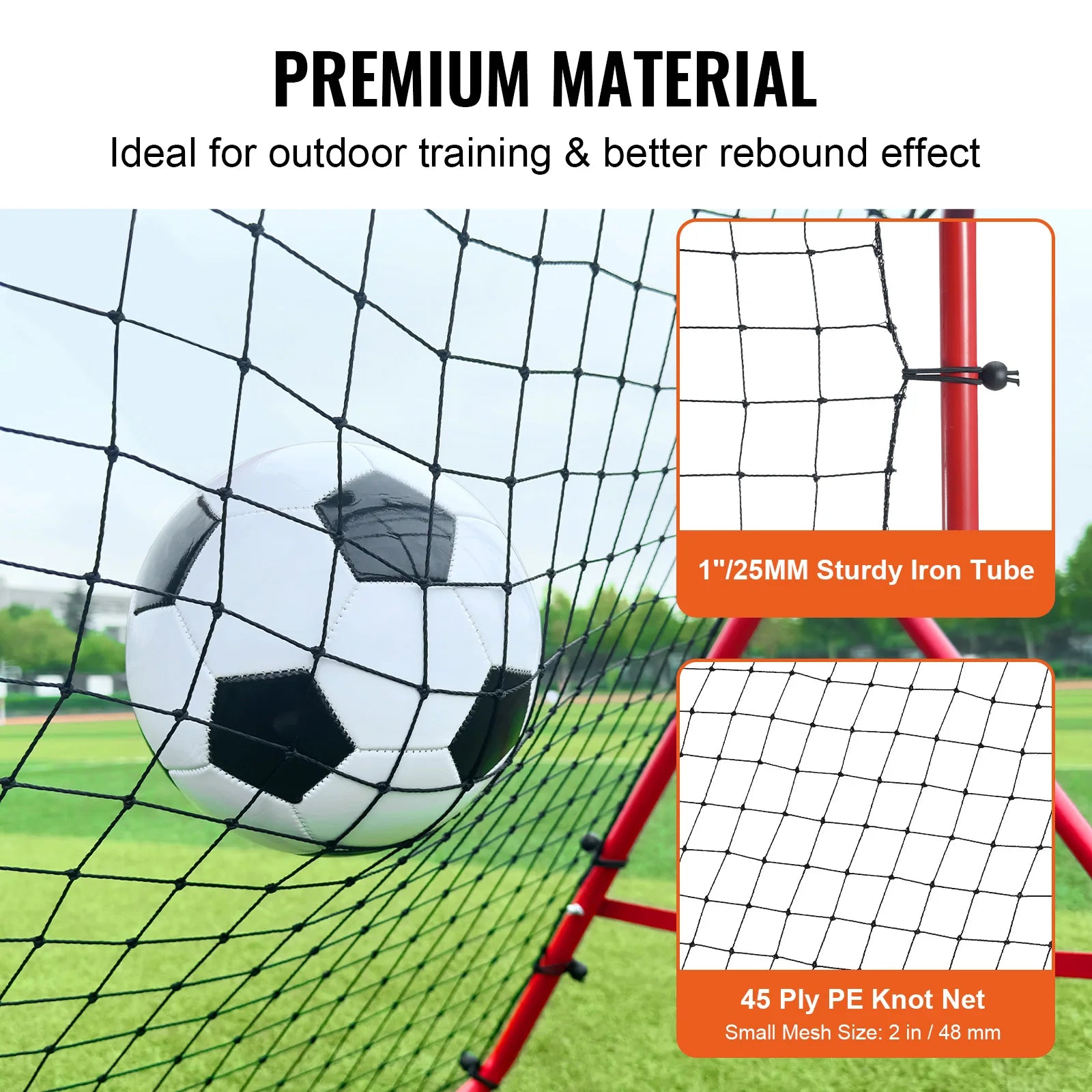 VEVOR 39X39FT Soccer Rebounder Rebound Net Portable Football Training Gifts Adjustable Angles Goal Net Aids & Equipment - Buy online at  Vibe In Cart.