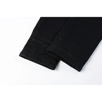 Men's High Purple USA Stretch Skinny Jeans Pants Color Distressed Black Streetwear Button Fly Ripped Jeans - Buy online at  Vibe In Cart.