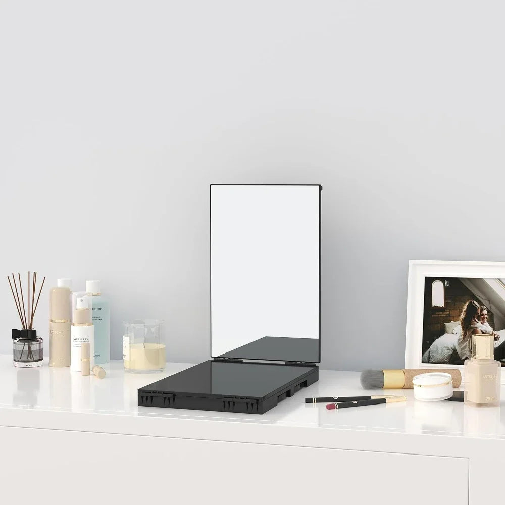 LED Lights 3 Way Mirror for Self Hair Cutting Rechargeable 360° Mirror with Self Haircut Mirror with Height Adjustable Hooks - Buy online at  Vibe In Cart.