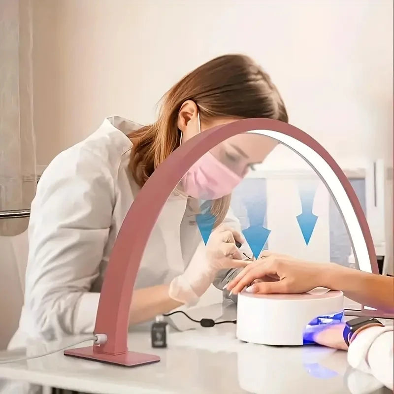 New Moon Nail Work Lamp - Beauty Work Desk Lamp, Three-color USB Power Supply - Black/White/Pink, Suitable for Nail Art, Eyelash - Buy online at  Vibe In Cart.