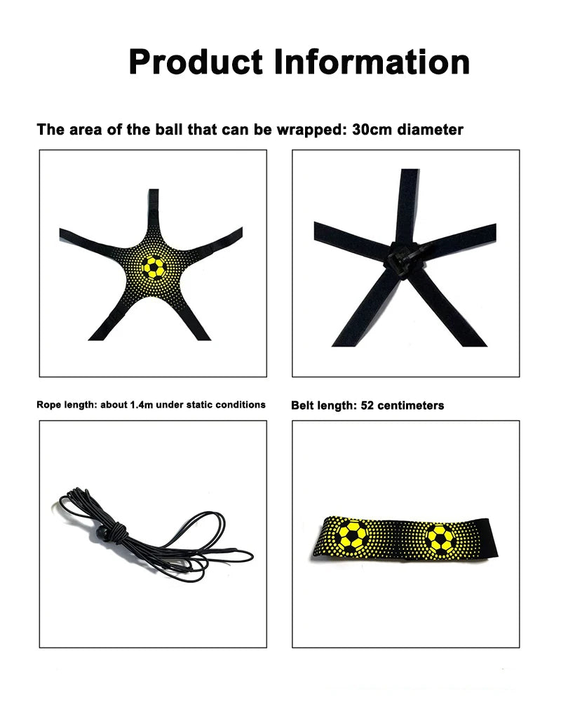 Football Kick Throw Solo Practice Adjustable Waist Belt Soccer Ball Control Training Equipment Children Training Elastic Belt - Buy online at  Vibe In Cart.