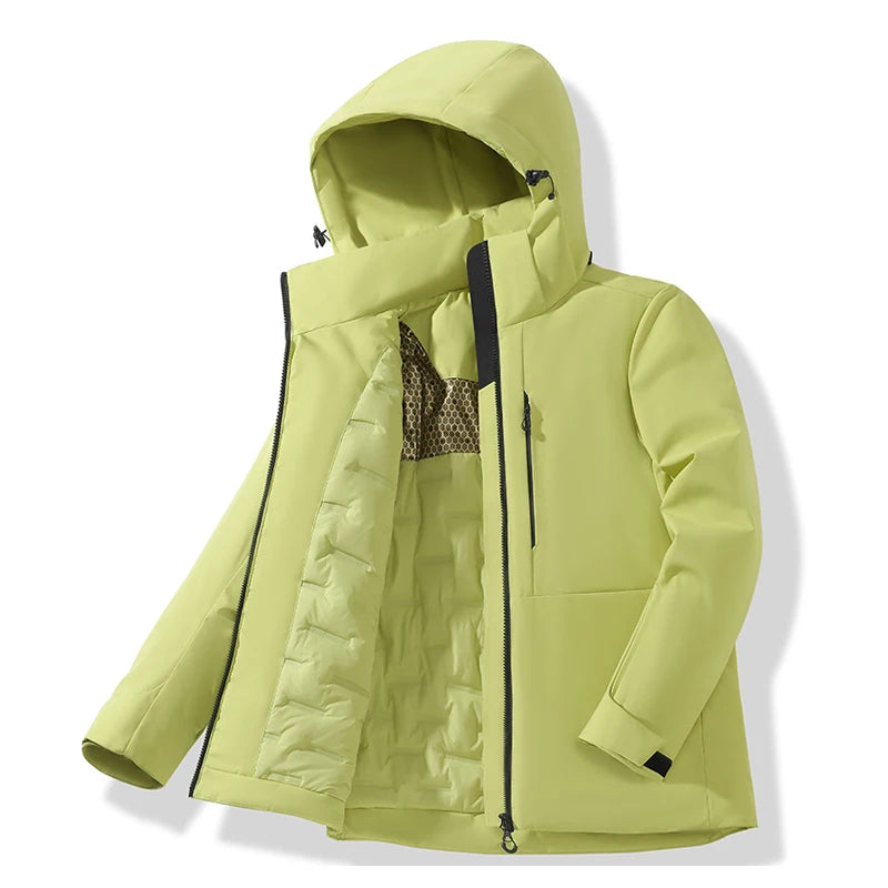 Unisex Waterproof Windproof Warm Winter Fleece Coat for Outdoor Use