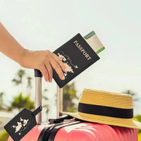 Slim Polyester Passport Cover Travel Wallet Card Case