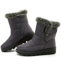 Boots Waterproof Fur Boots For Snow Women's Winter Shoes Low Heels Women Middle Boots Winter Footwear Warm Combat Shoes Woman - Buy online at  Vibe In Cart.