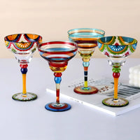 Handmade Colorful Margarita & Champagne Cocktail Glasses Set Creative Design for Home Bar Wedding Party Elegant Unique Drinkware - Buy online at  Vibe In Cart.