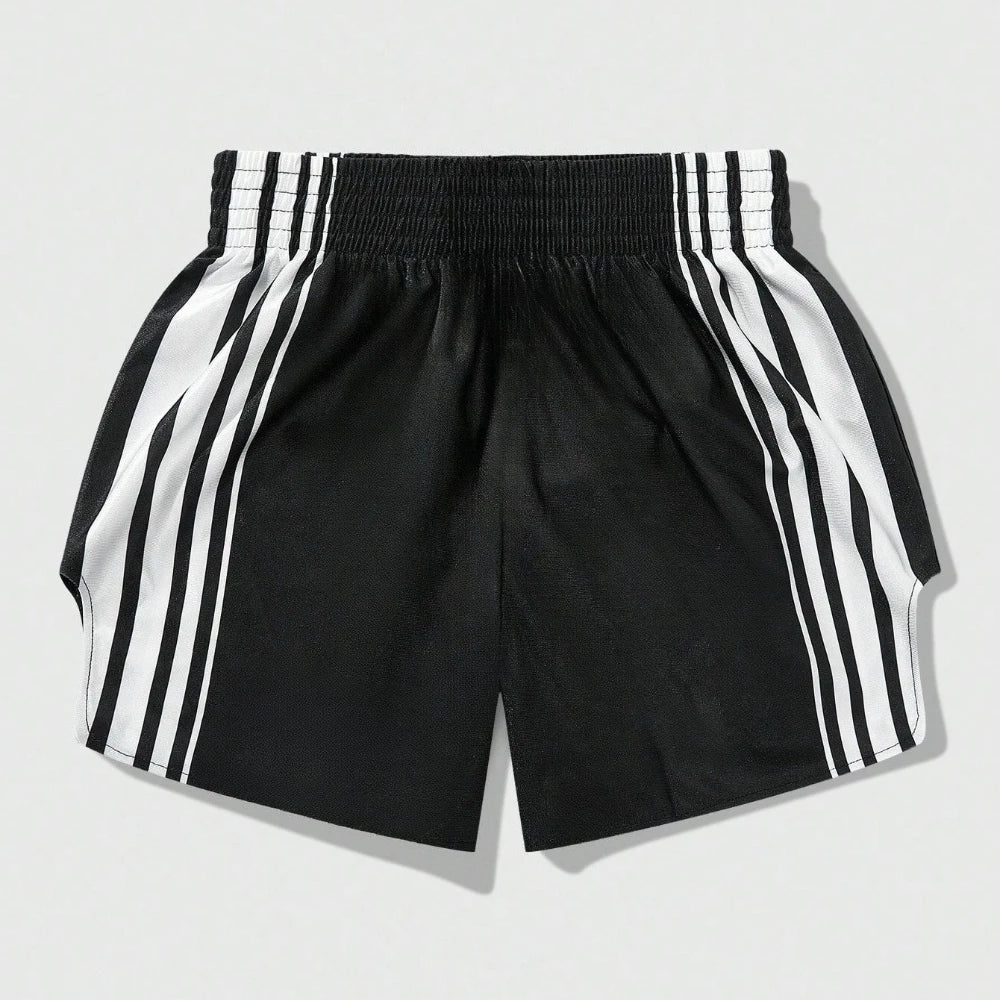 2025 Summer New Men’s Running Training Shorts ，Street Life Men's Casual Contrast Striped Boxing Shorts / Outdoor Sports Shorts - Buy online at  Vibe In Cart.