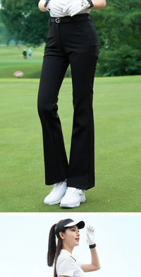 Pgm 2025 Spring Golf Clothing Women High Waist Golf Pants Korean Outdoor Sports Flared Trousers Female Elastic Slim Pants - Buy online at  Vibe In Cart.