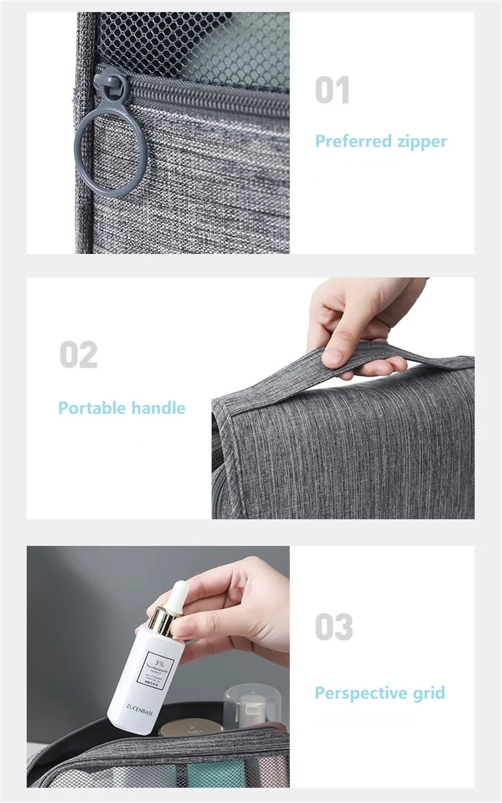 Large Capacity Waterproof Oxford Travel Storage Bag with Hanging Hook