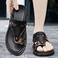 Men's high-quality beach shoes summer outdoor casual flip-flops sandals soft-sole non-slip comfort fashion dual-purpose slippers - Buy online at  Vibe In Cart.