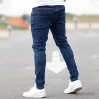 Spring Mens Black Blue Pants Pure Color Stretch Jeans Street Casual Slim Fit Trousers Male Vintage Wash Skinny Jeans for Men - Buy online at  Vibe In Cart.