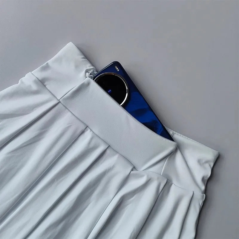 Women's Tennis Outfit Set Short-Sleeved Polo Shirt & Pleated Anti-Glare Skirt Sports Top for All-Season Outwear - Buy online at  Vibe In Cart.