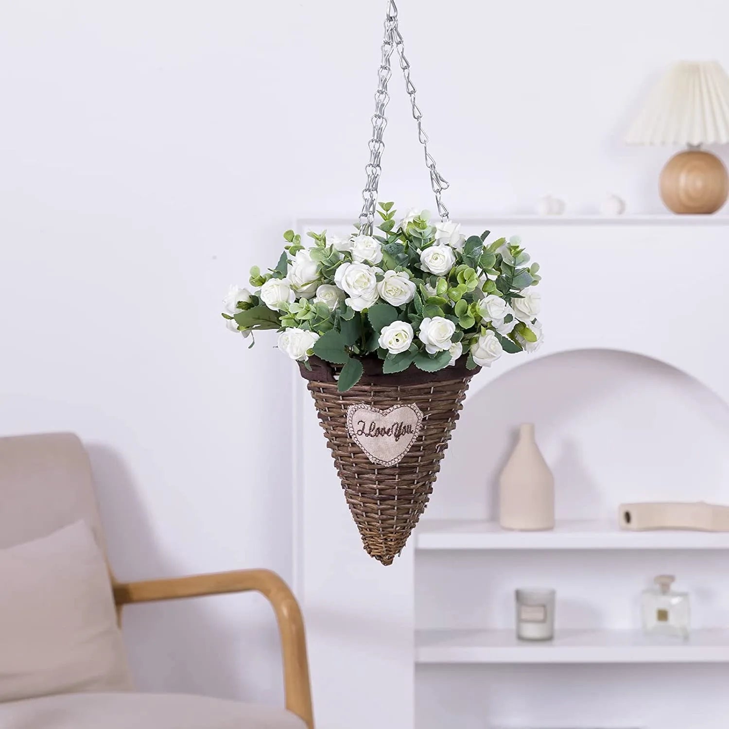 10 Heads Artificial Flower Silk Rose white Eucalyptus leaves Peony Bouquet Fake Flower for Wedding Table Party Vase Home Decor - Buy online at  Vibe In Cart.