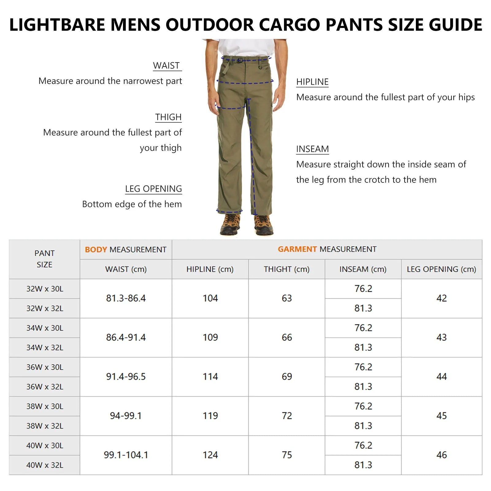 Lightbare Men's Stretch Hiking Golf Cargo Pants UPF 50+ Cropped with Roll-Up Leg Snaps Water Resistant Straight Fit - Buy online at  Vibe In Cart.