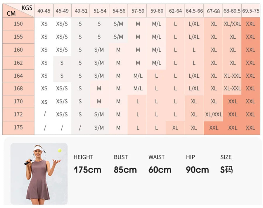 Tennis Dress Women With Separate Shorts Sleeveless Golf Sport Skirts Set with Pockets Training Running Fitness Female Badminton - Buy online at  Vibe In Cart.