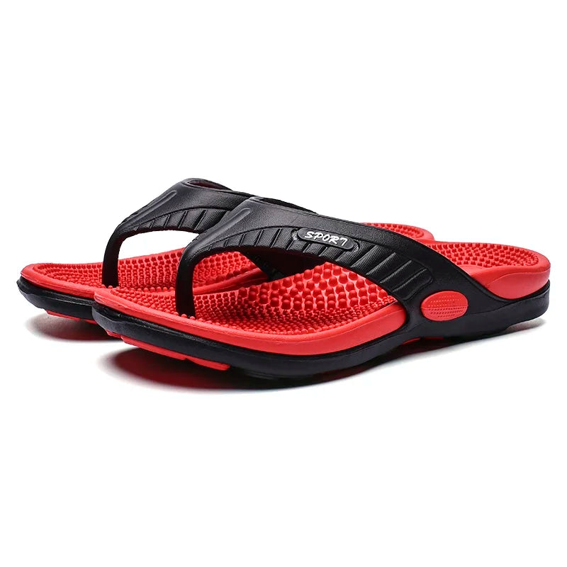 Massage Flip Flops for Men Summer Breathable Beach Shoes Sandals Men Luxury Flip Flops Breathable Plus Big Size Men Slippers 46 - Buy online at  Vibe In Cart.