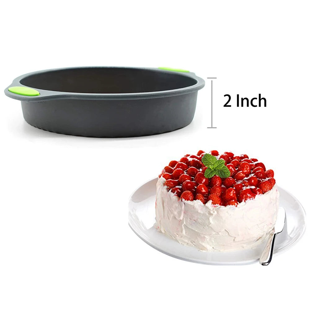 3 Pack Silicone Cake Molds Muffin Toast Donut Pan Round Cake Pan 9in Non-Stick Kitchen Bakeware Baking Tools - Buy online at  Vibe In Cart.