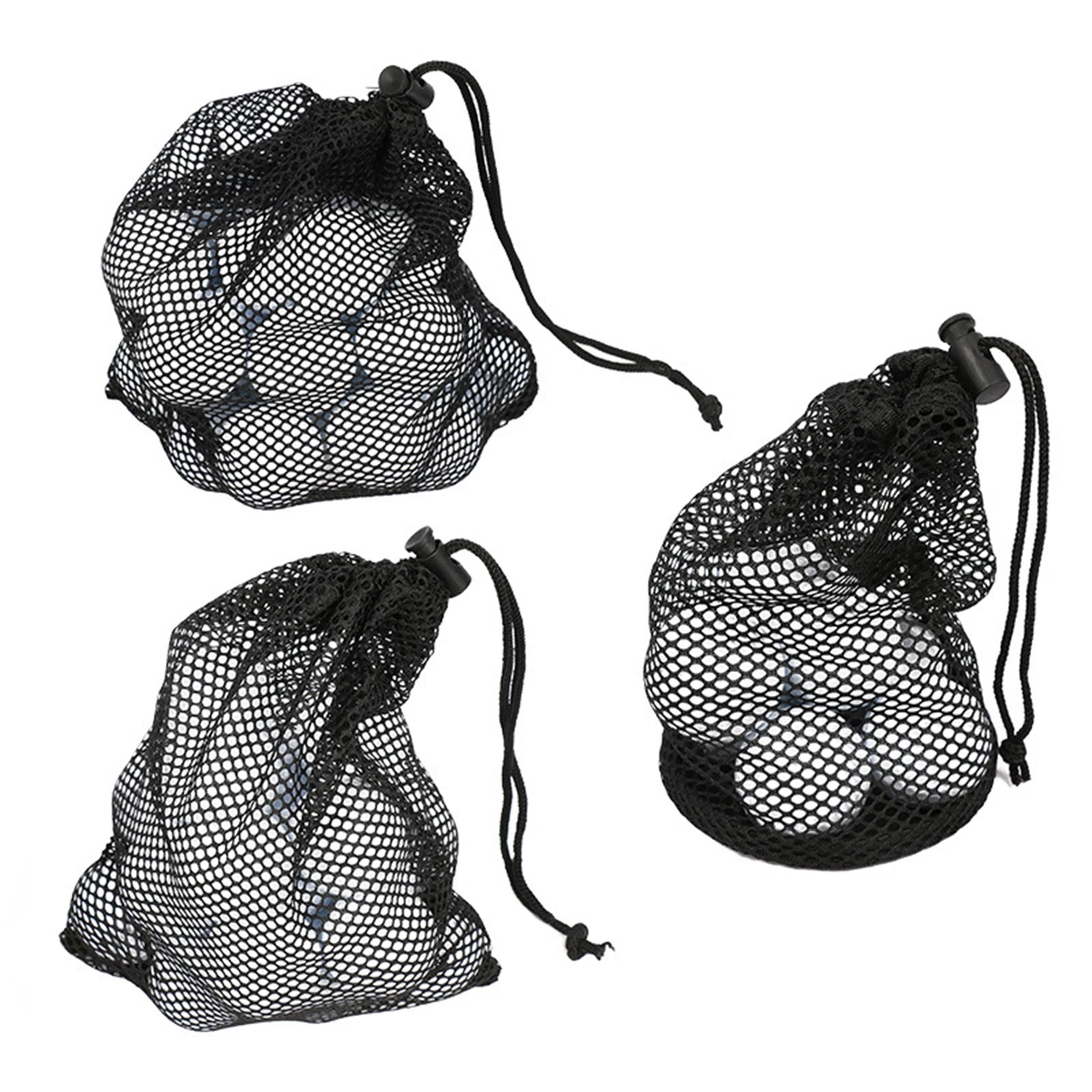 Mesh Storage Pouch for Golf and Tennis Balls with Hook