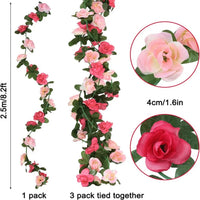 45/69pcs Artificial Rose Flowers Vine DIY Wedding Decoration Fake Silk Rose Flower Home Room Decor Wall Hanging Garland Plants - Buy online at  Vibe In Cart.