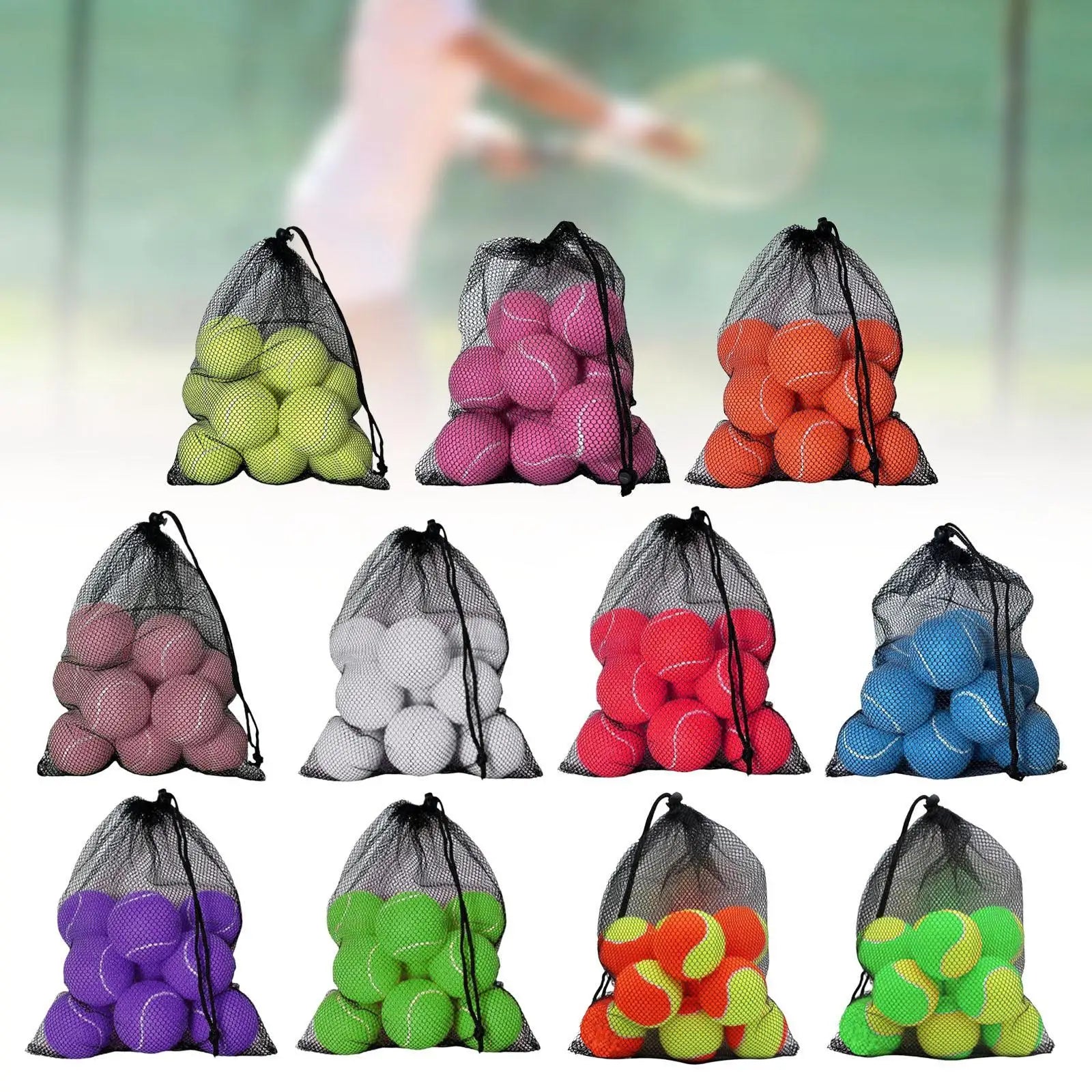 12 Pieces Tennis Balls 2.52" Diameter Workout Playing Balls for Playing with Dogs Racquet Sports Entertainment Outdoor Beginners - Buy online at  Vibe In Cart.