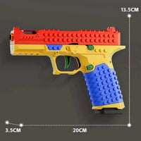 Continuous Firing Building Block Toy Gun Shell Throwing  Airsoft Blowback Empty Hanging Pistol Outdoor CS Weapon for Boys Adult - Buy online at  Vibe In Cart.