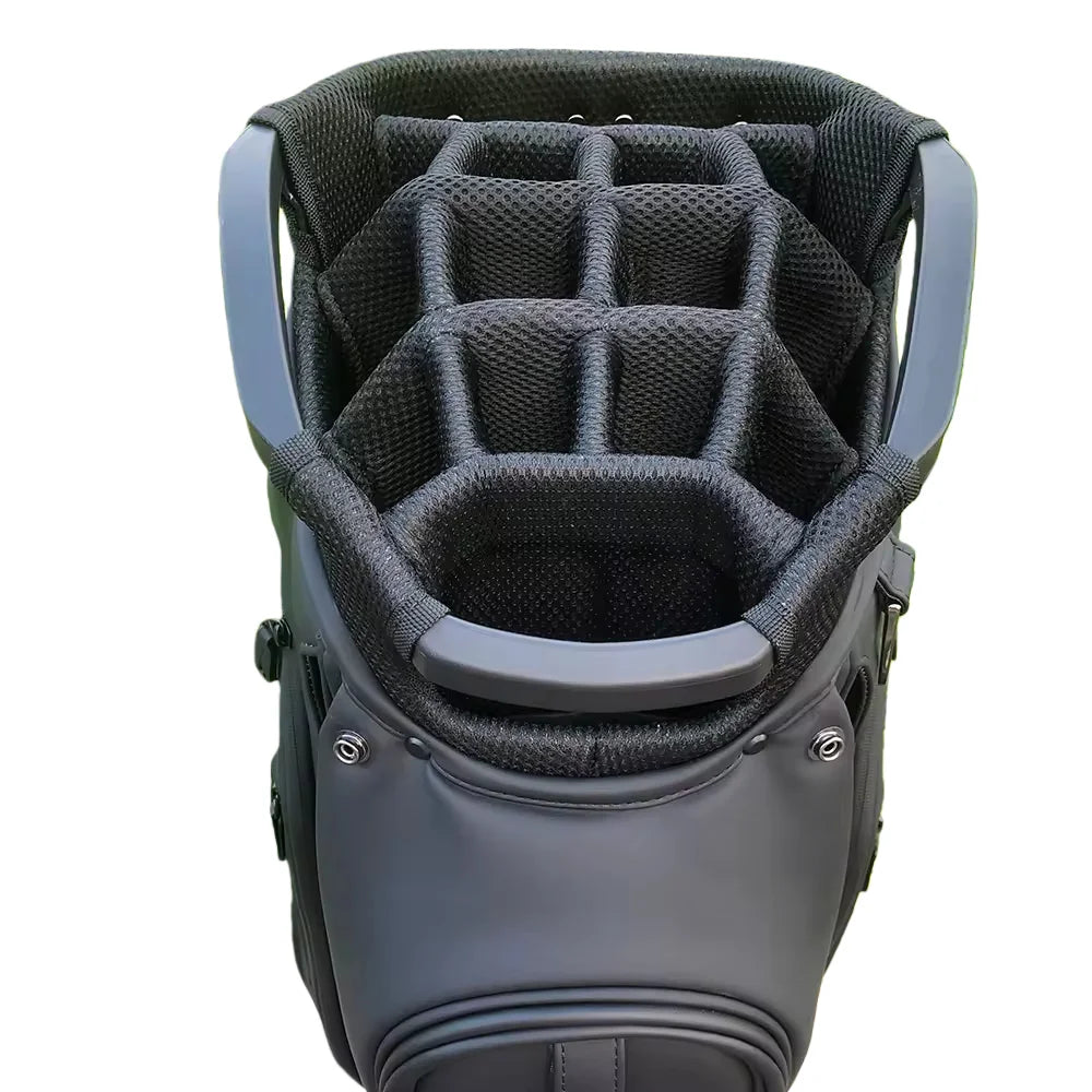 Customized Logo Lightweight Polyurethane Leather Golf Bag Black and Grey Waterproof Wear Resistant Portable Golf Bag - Buy online at  Vibe In Cart.