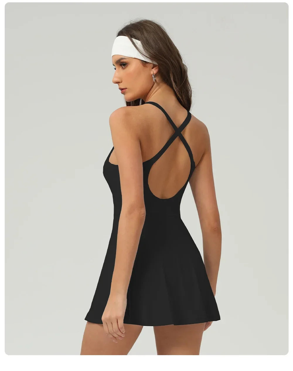 Ice Sensation Tennis Dresses Women Summer Breathable Slim Sport Active Dresses Outdoor Soft Yoga Golf  Workout Clothes 2025