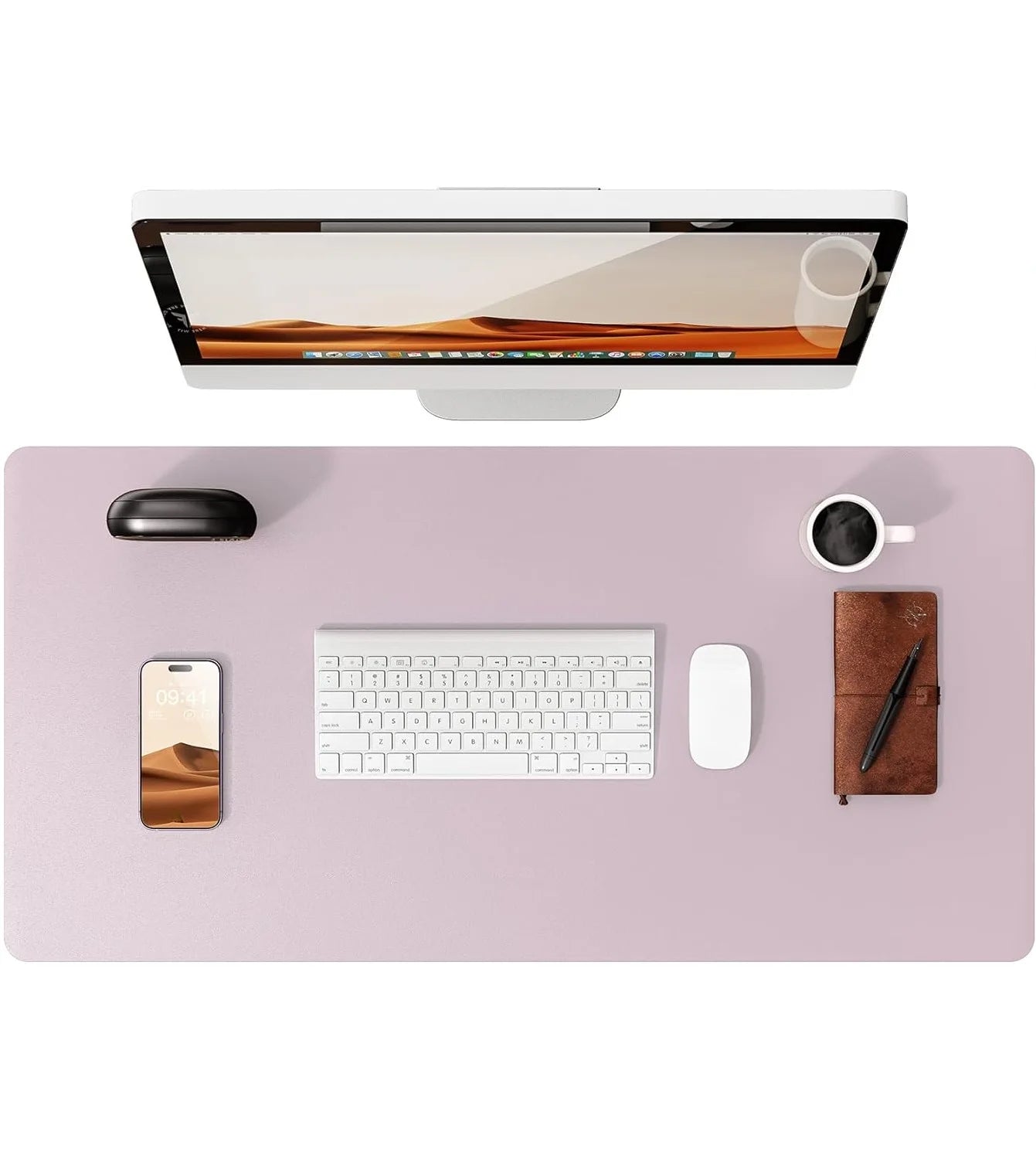 Large Non-Slip PU Leather Office Desk Mat for Mouse and Laptop Pad