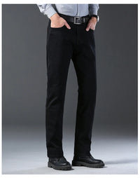 Men Classic Advanced Fashion Brand Pure Black Jeans Man Soft Breathe Stretch Slim Straight Denim Trousers Mens Pants Overalls - Buy online at  Vibe In Cart.