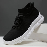 Men's Breathable Lace-Up Casual Sneakers With EVA Insole And Cotton Lining