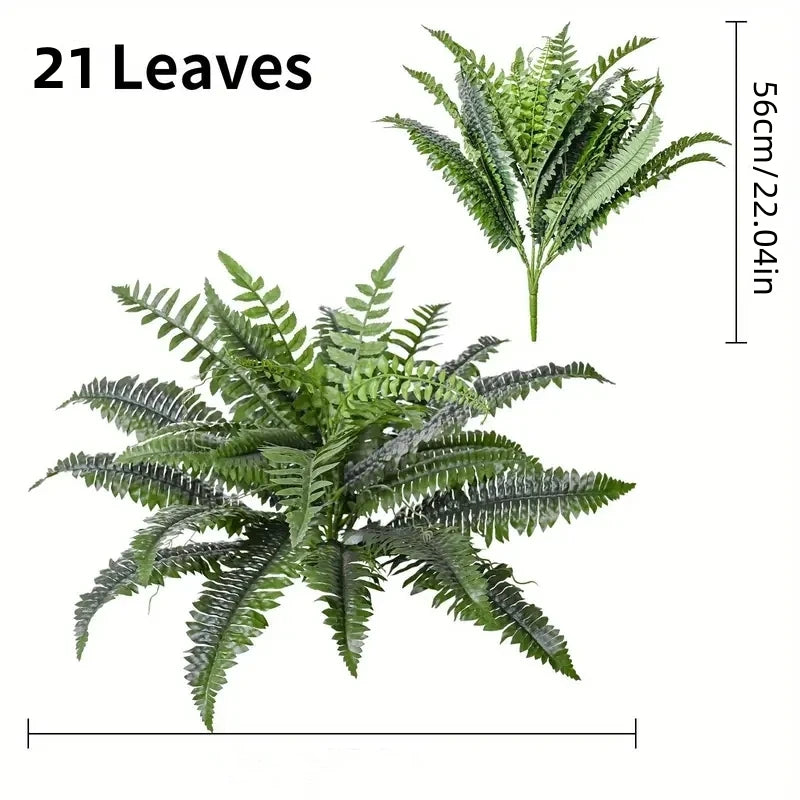 Realistic Boston Ferns 57cm/67cm Artificial Boston Fern Plants 38 Leaves UV Resistant Fake Ferns Greenery for Door Porch Decors - Buy online at  Vibe In Cart.