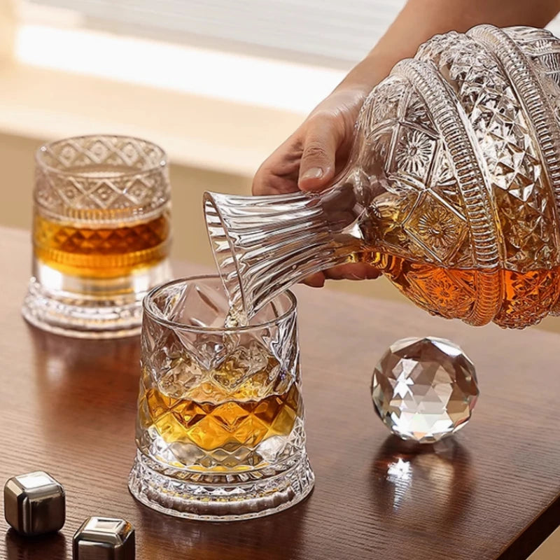 255 ML Whiskey Glass  Transparent Wine Glass Household Heat-resistant Rotatable Beer Cup Party Drinkware Foreign wine cup - Buy online at  Vibe In Cart.