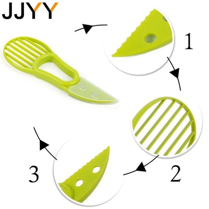 JJYY 3 In 1 Avocado Slicer Shea Corer Butter Fruit Peeler Cutter Pulp Separator Plastic Knife Kitchen Vegetable Tools - Buy online at  Vibe In Cart.