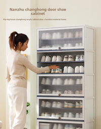 Simple shoe cabinet, household door storage artifact, space-saving indoor good-looking multi-layer dustproof large-capacity - Buy online at  Vibe In Cart.