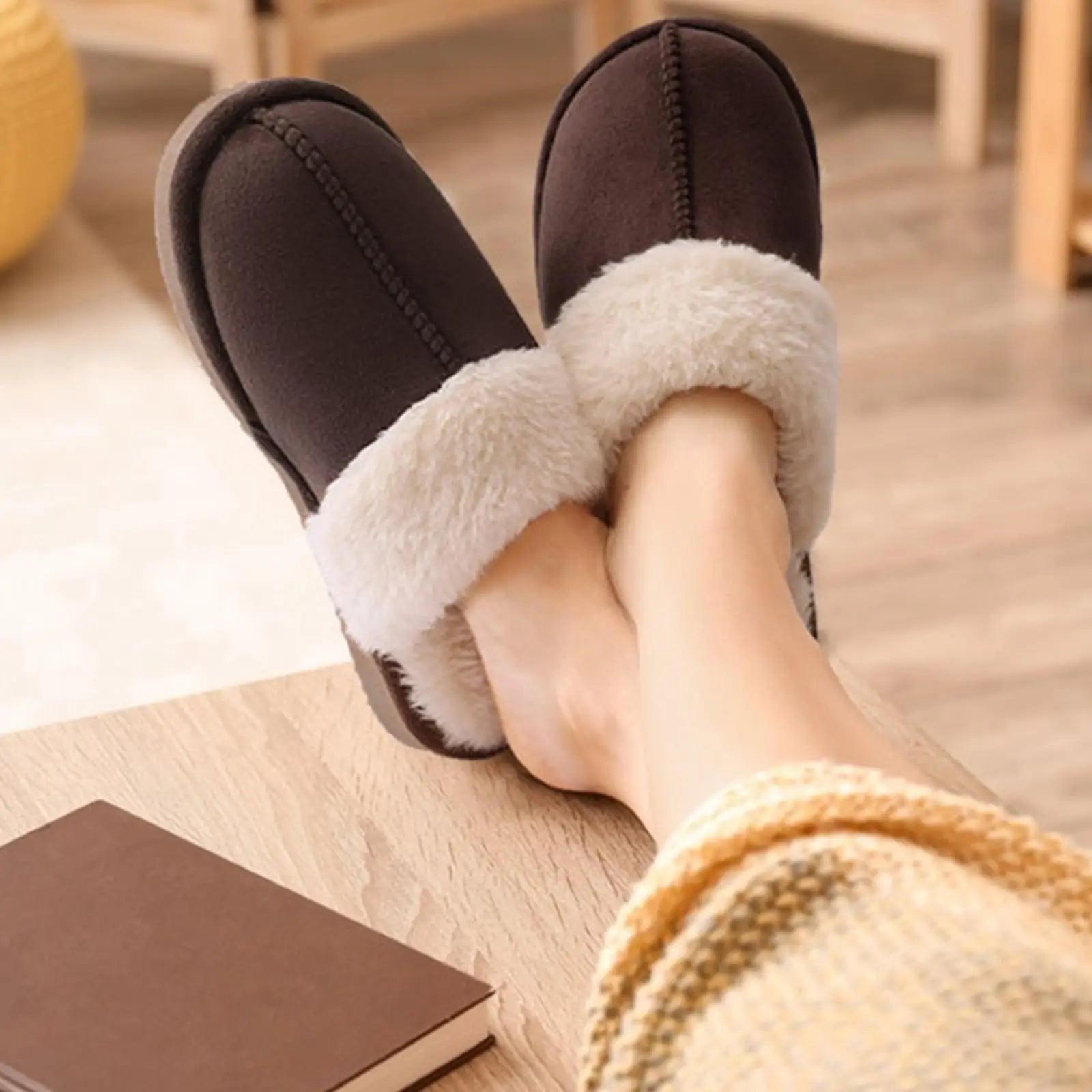 Smile Pop Winter Men Plush Slippers Fuzzy Soft Fluffy Men Slippers Fashion Men Slippers Indoor Warm Furry Fur House Flat Shoes - Buy online at  Vibe In Cart.