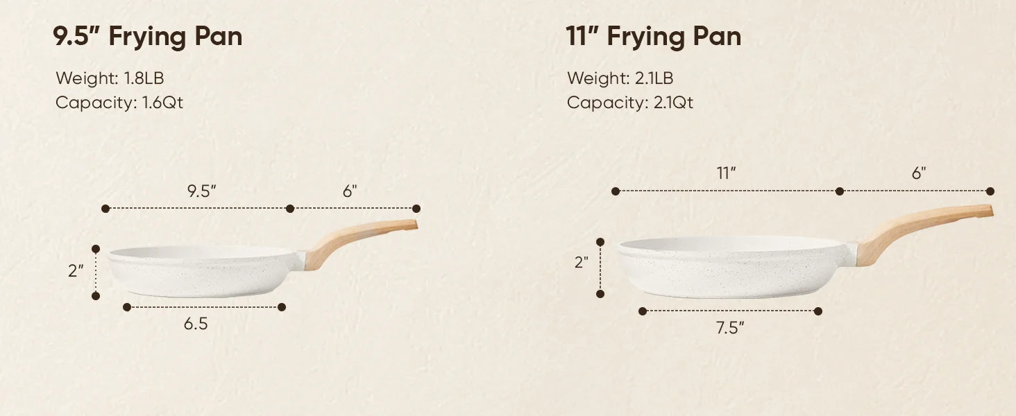 21Pcs Pots and Pans Set, Nonstick Cookware Sets, White Granite Induction Cookware Non Stick Cooking Set w/Frying Pans - Buy online at  Vibe In Cart.