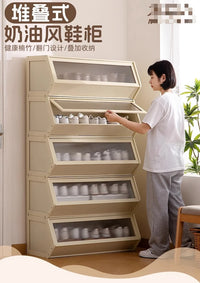 Simple shoe cabinet Household multi-functional free combination storage cabinet Shoe rack Multi-layer with door dust-proof shoe - Buy online at  Vibe In Cart.