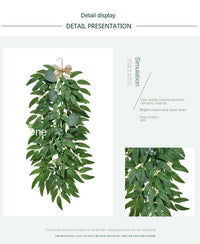 Home Wall Decoration Encryption Green Plant Simulation Willow Leaf Wisteria Strip Pendant Simulation Eucalyptus Pendant - Buy online at  Vibe In Cart.